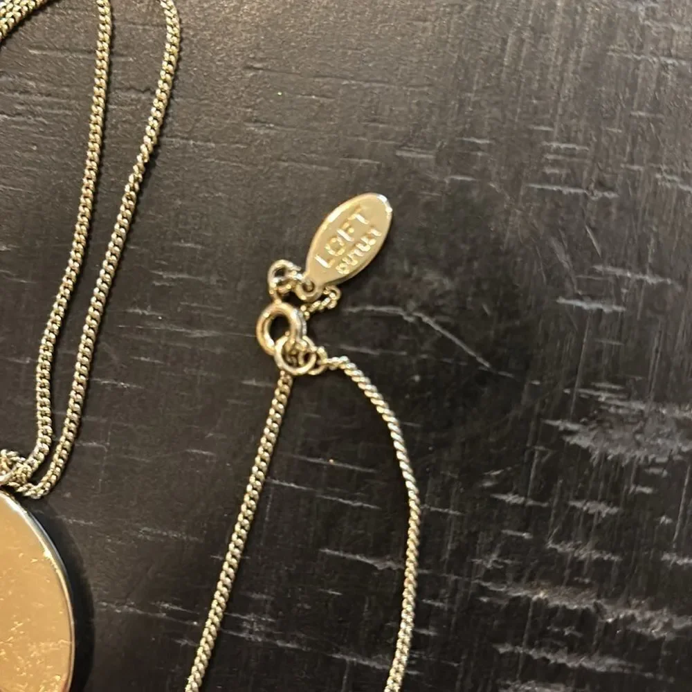 J.crew Unique Pink White Gold Marble look Reversible Long Classy Boho Necklace‌‌